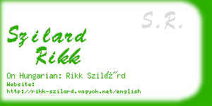 szilard rikk business card